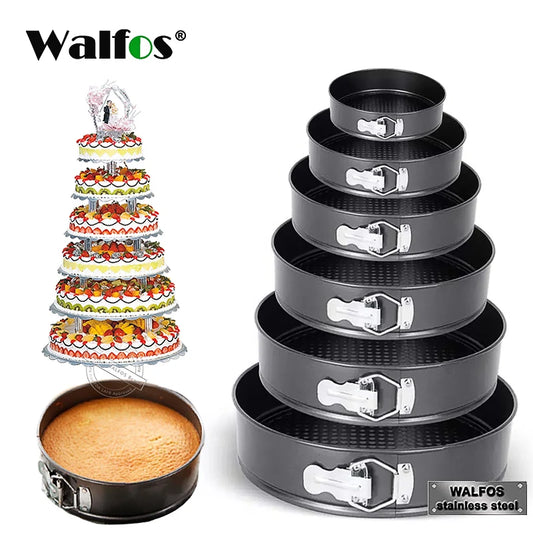 WALFOS Removable Bottom Non-Stick Metal Cake Baking Pan