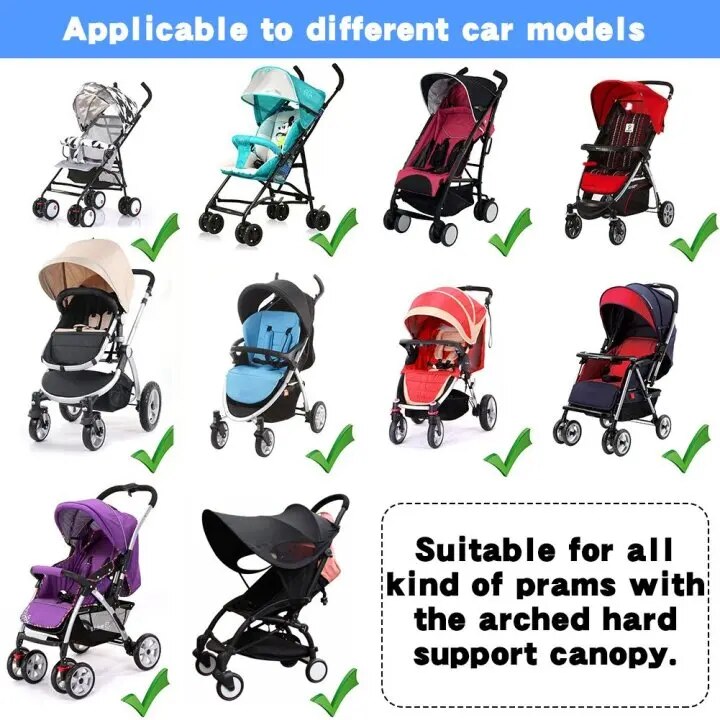 Stroller UV-resistant Awning Universal Detachable Baby Sunshade