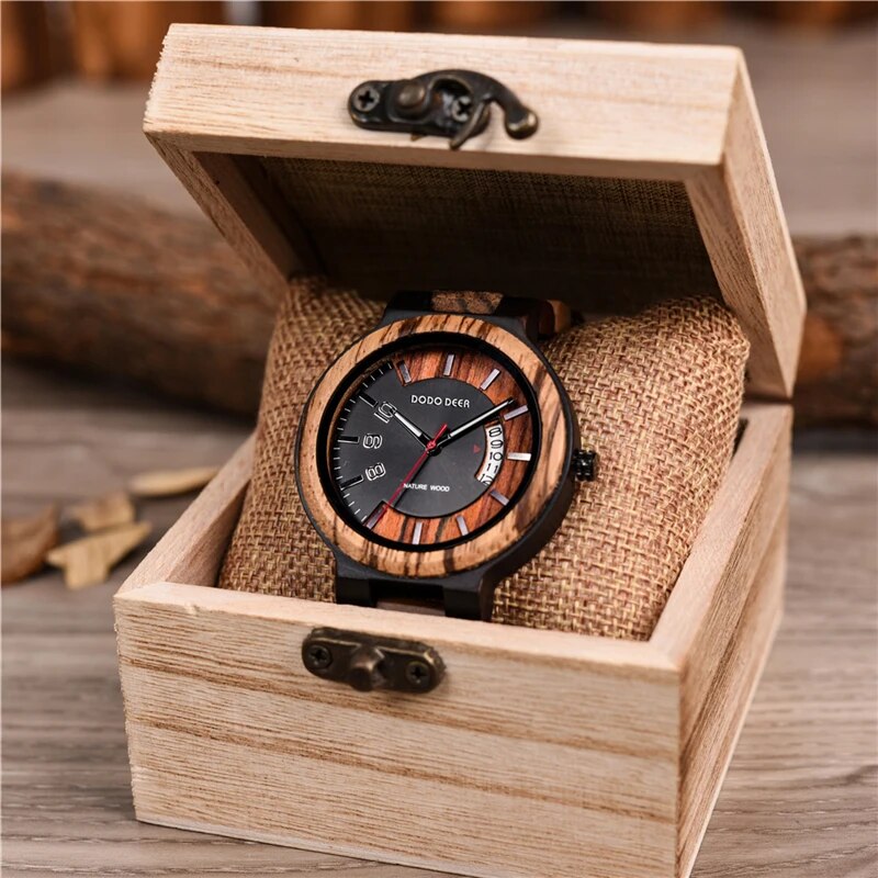 DODO DEER Wooden Watch Men Luxury Brand Design