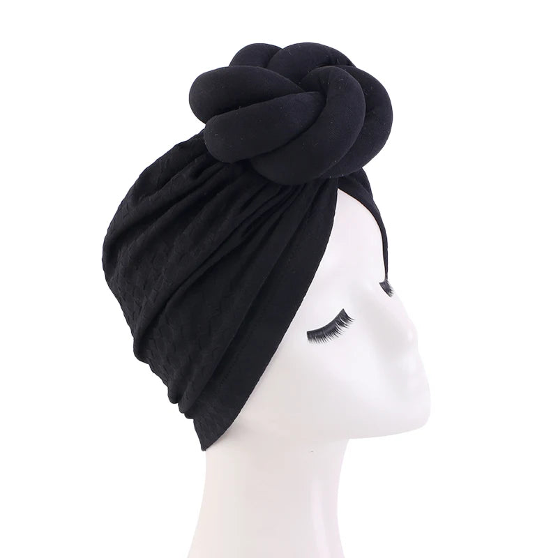 New African Turban for Women Large Flower Stretch Turban Headwrap Beanie