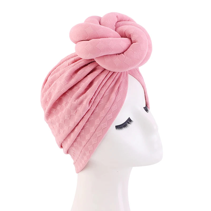 New African Turban for Women Large Flower Stretch Turban Headwrap Beanie