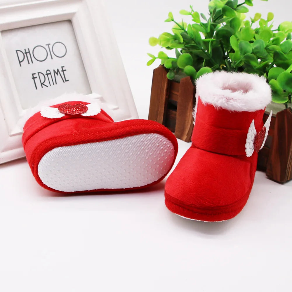 Newborn Baby Girl Plush Snow Booties Keep Warm