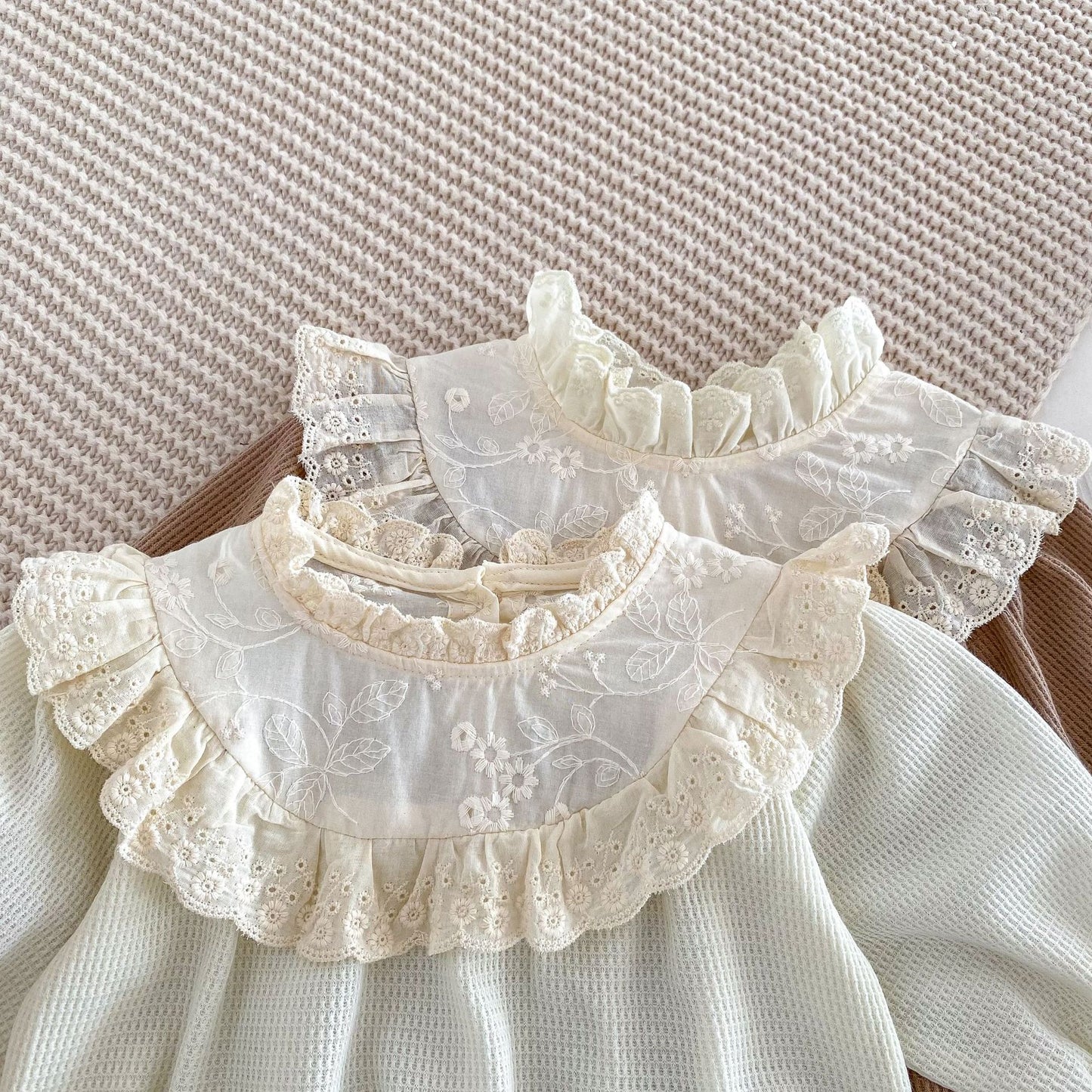 Baby Spring And Autumn Long Sleeve Lace Romper