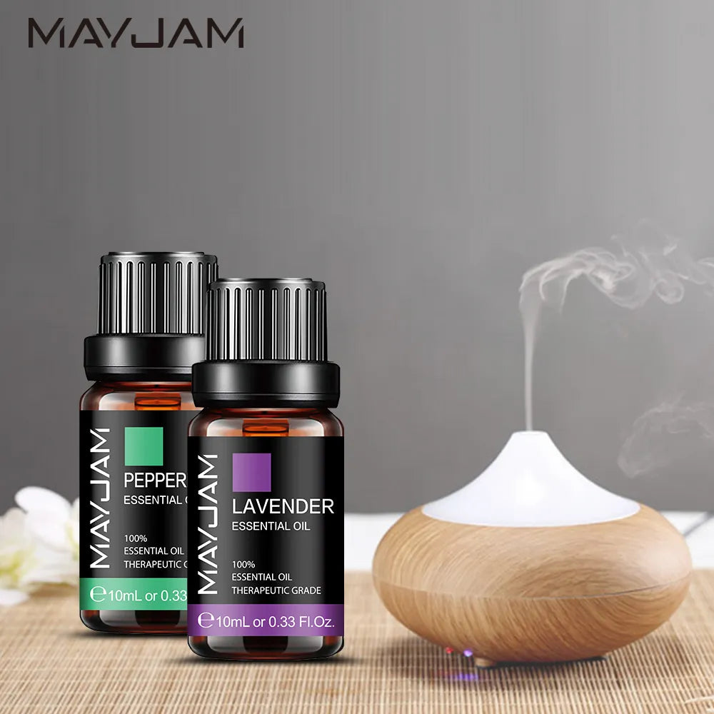 MAYJAM Chamomile Eucalyptus Jasmine Essential Oils For Humidifier Diffuser Rosemary Lemongrass Ginger Myrrh Thyme Scented Oils