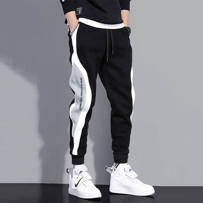 Autumn Men's Casual Pants Men's Patchwork Nine-point Sports