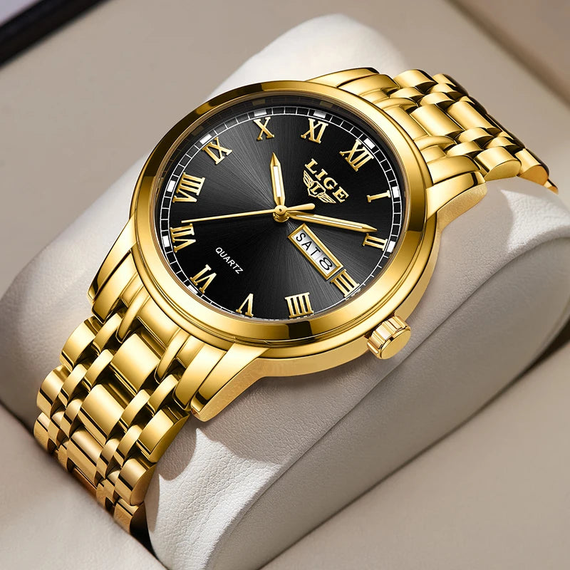 LIGE 2023 New Gold Watch for Women Watches