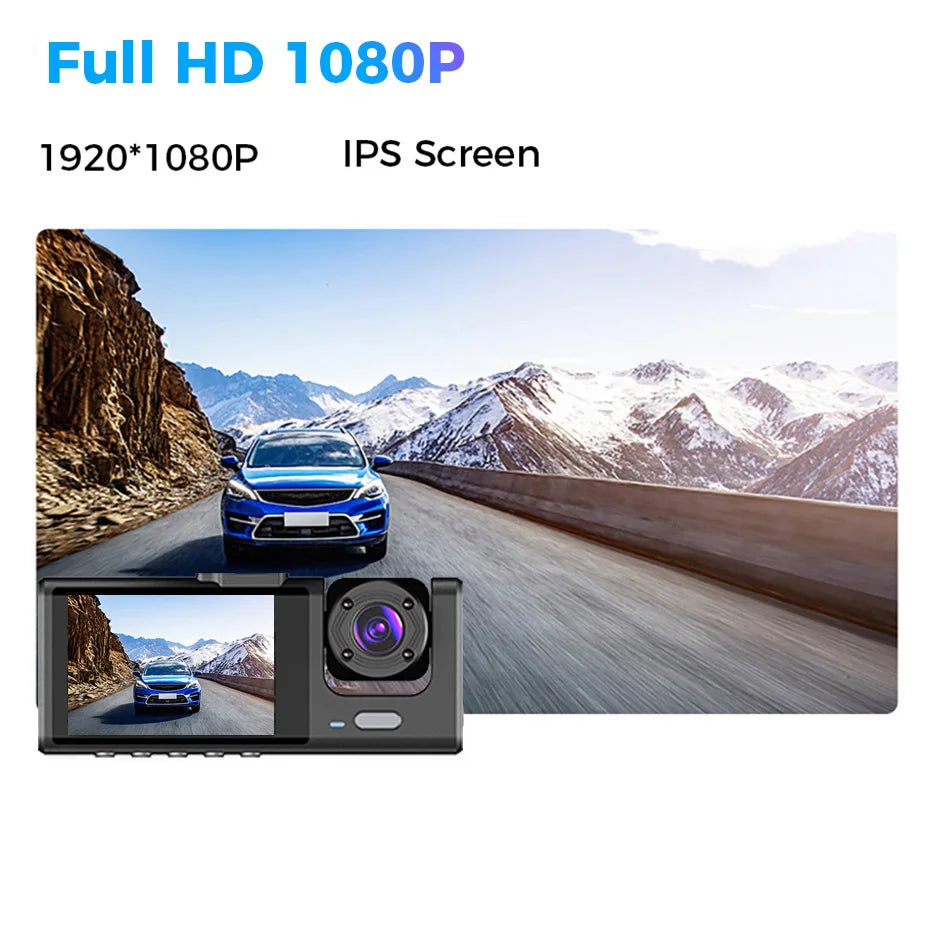 Dash Cam FHD 1080P Car Video Recorder 3 in 1 Car DVR Dashcam