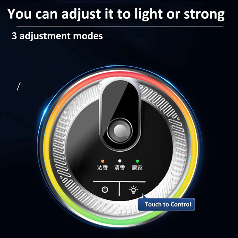 Car Aroma Diffuser with LED Starry Ambient Light 50ml Cologne Perfume