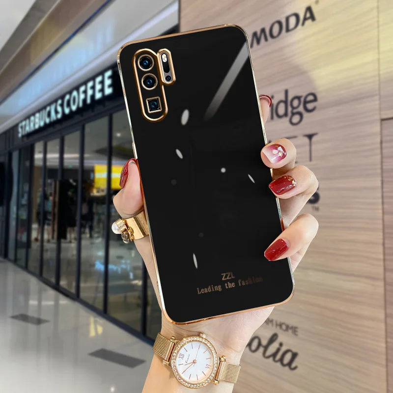 Luxury Plating Case For Huawei P40 Lite E Y9S P30 Y6 2019 P20 Lite Y7A P30 Pro Y8P Y7P Y9 2019 Silicone Phone Cover