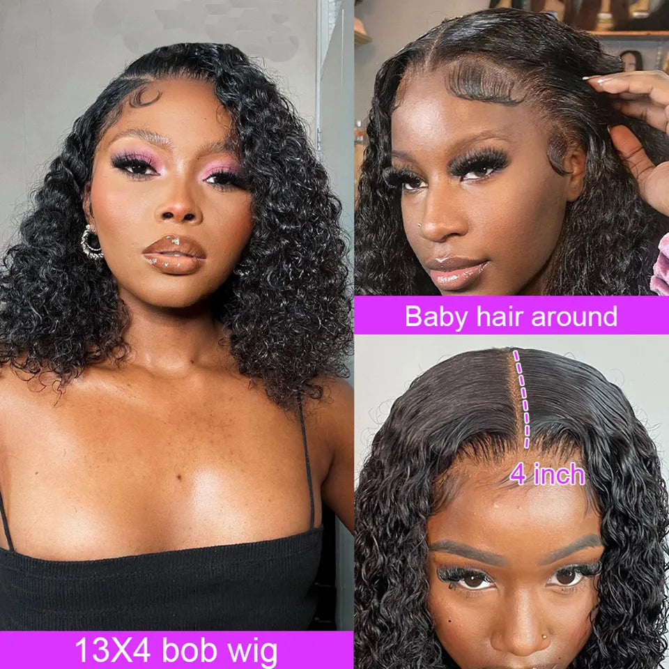 Wave Frontal Wig Transparent 13x4 Lace Front Human