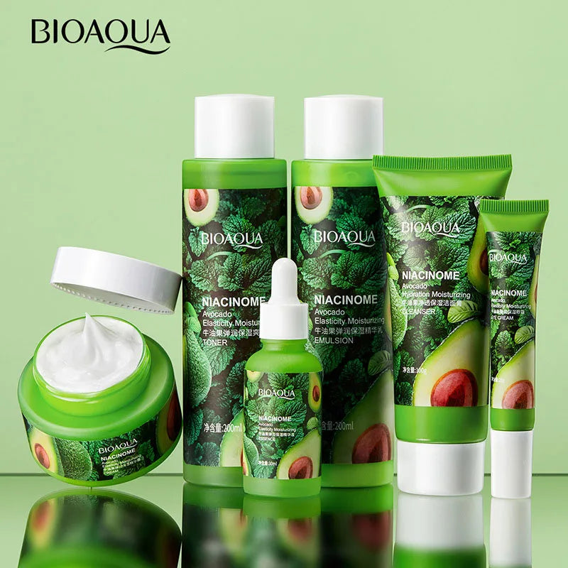 6pcs/set BIOAQUA Avocado Skin Care Sets