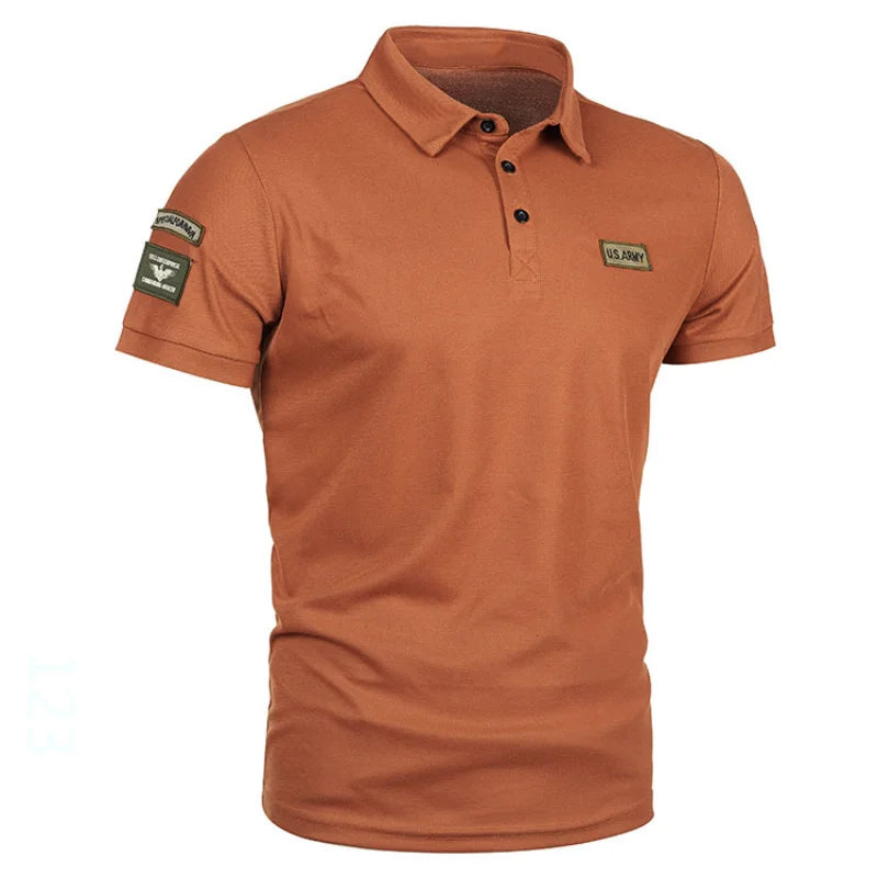 M-5XL Summer New Men's Short Sleeve Polo Shirt