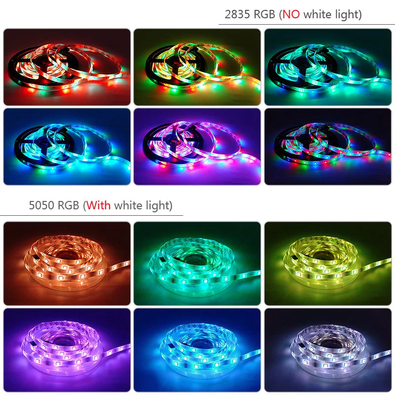 Smart Bluetooth LED Strip Lights Infrared Control RGB5050 Music Sync