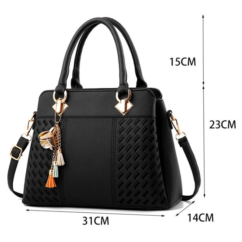 Gusure Luxury Handbag Women Crossbody Bag with tassel hanging Large Capacity