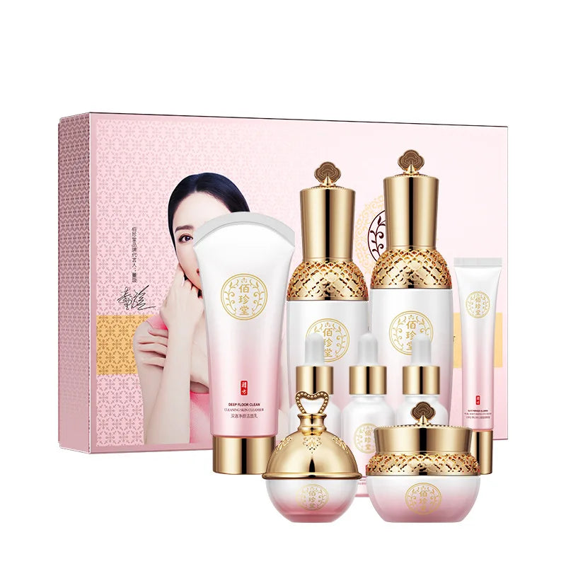 Glycyrrhiza glabra Skin Care Set Moisturizing Brighten Serum Face Cream Anti-Aging