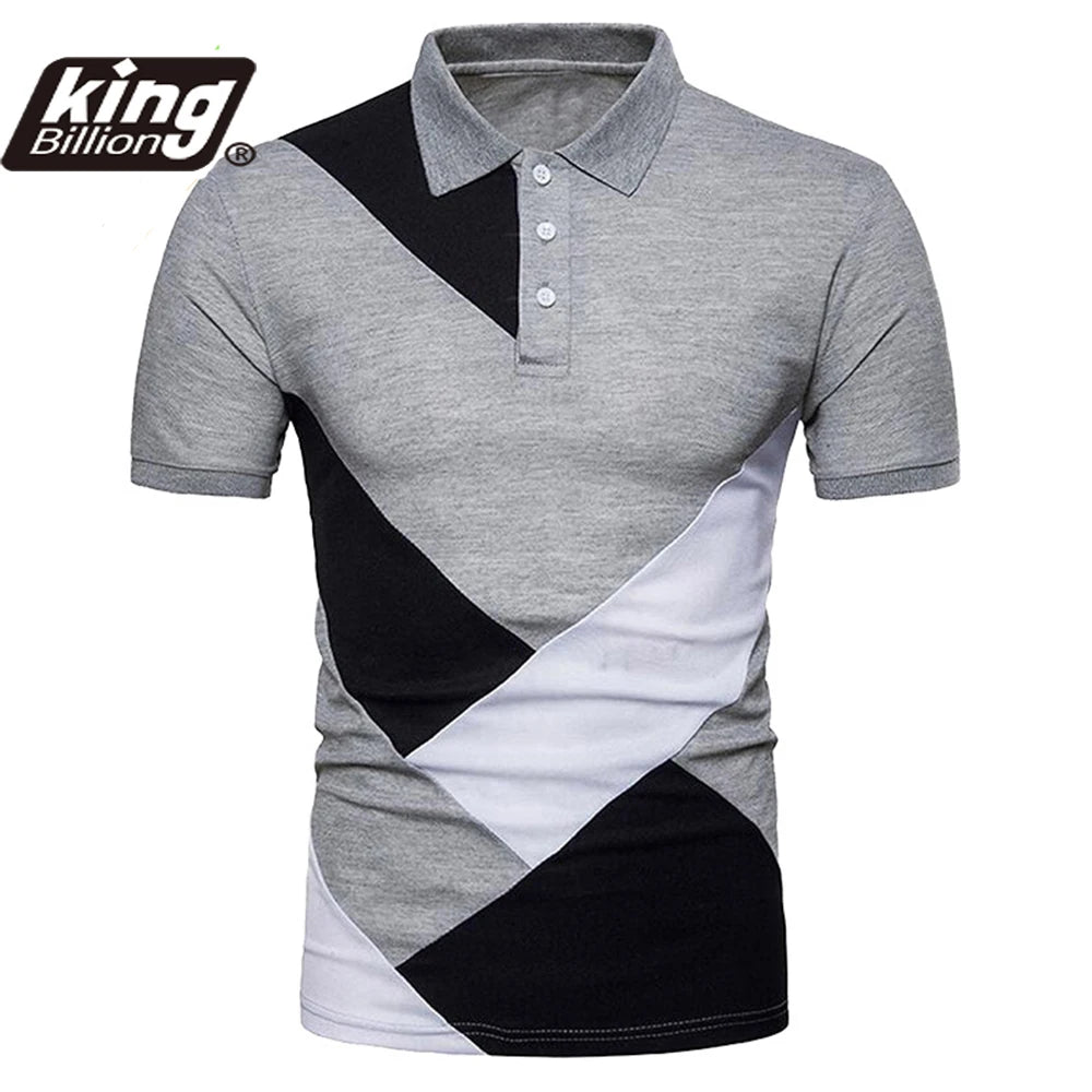 KB Men Polo Men Shirt Short Sleeve Polo Shirt Contrast Color