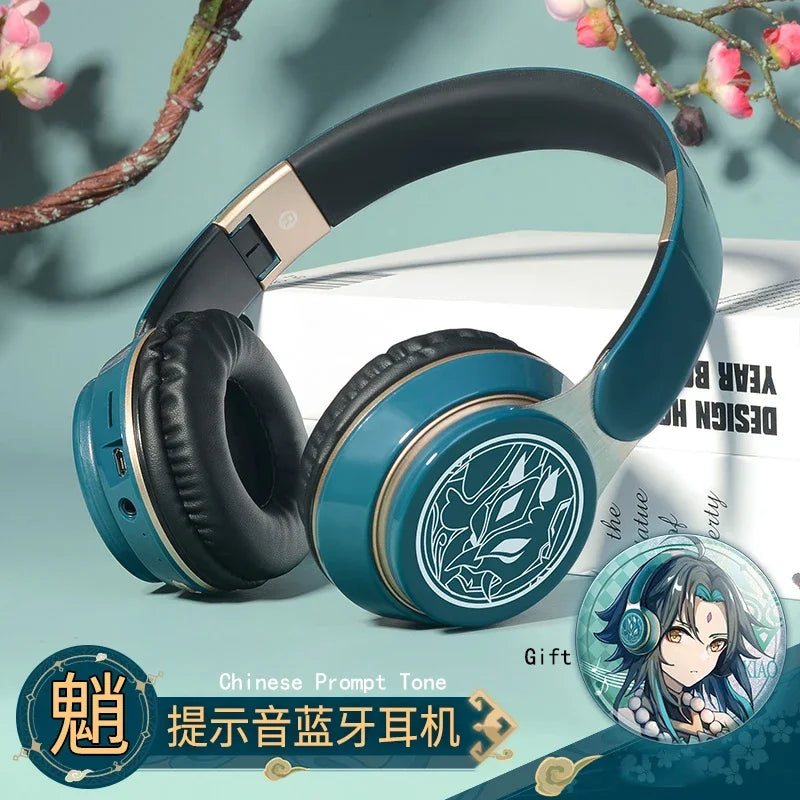 Genshin Impact Xiao Wanderer Headphone Wireless 2 in1 Bluetooth Headset