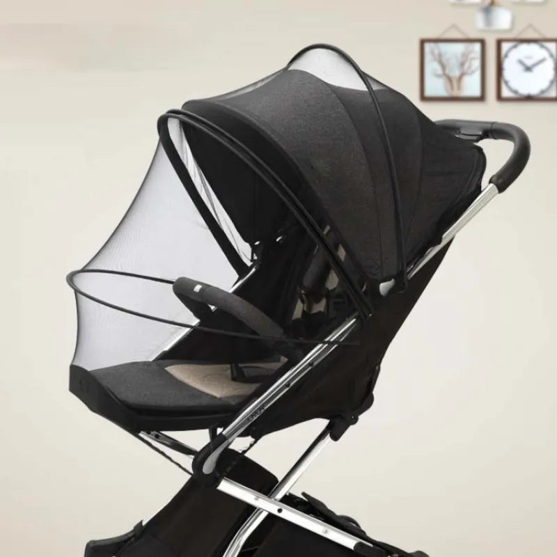 Zipper type fly protection accessories children's crib mesh carriage full cover