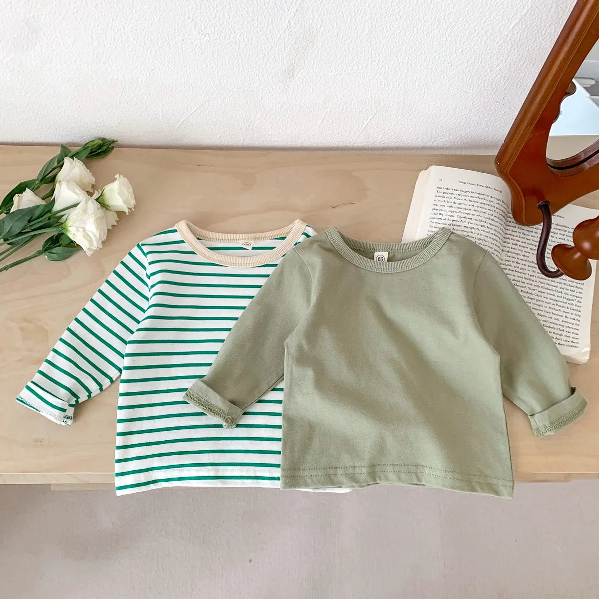 Infant Newborn Girls Autumn Full Sleeve Striped Top