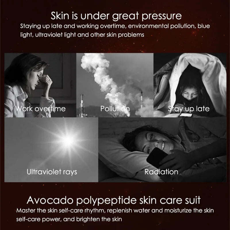 5pcs/lot IMAGES Avocado Polypeptide Face Care Sets