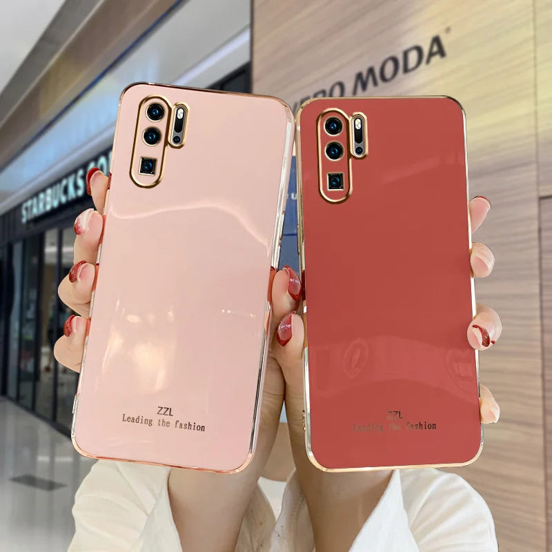 Luxury Plating Case For Huawei P40 Lite E Y9S P30 Y6 2019 P20 Lite Y7A P30 Pro Y8P Y7P Y9 2019 Silicone Phone Cover