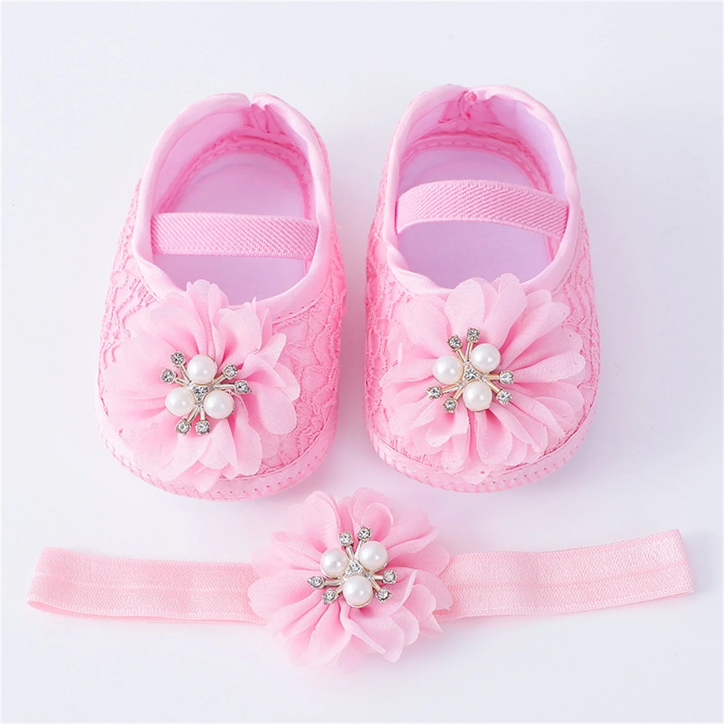 Baby Girls Flower Princess Walking Shoes for Newborn