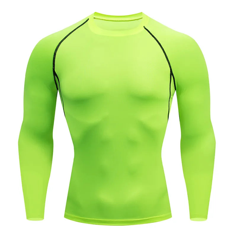 Men Workout Long Sleeve T- shirt Spring Autumn Gym Running Sport