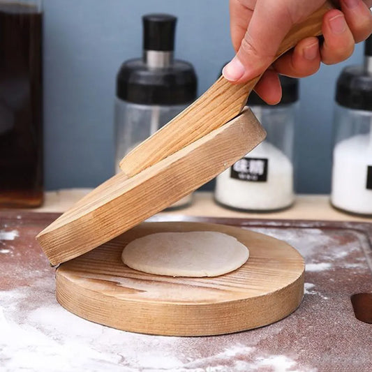 Wooden Pressing Dumpling Skin Mold Noodle Bun