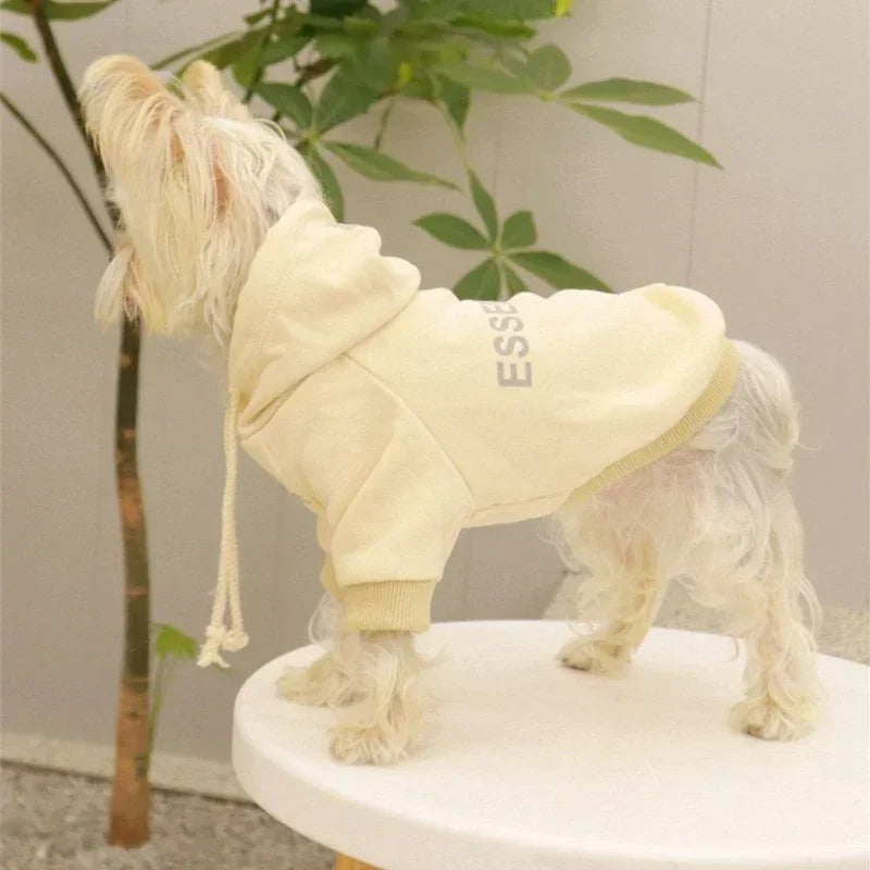 Dog Hoodies Letter Fleece Lined Designer