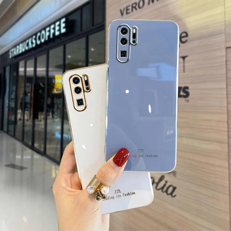 Luxury Plating Case For Huawei P40 Lite E Y9S P30 Y6 2019 P20 Lite Y7A P30 Pro Y8P Y7P Y9 2019 Silicone Phone Cover