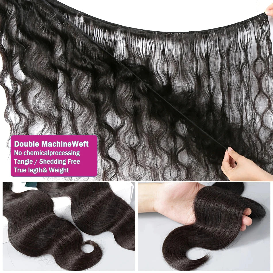 32" Body Wave Human Hair Bundles Indian H