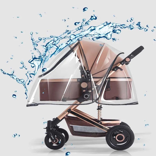 Universal Stroller Rain Cover Baby Car Weather Wind Sun Shield Transparent Breathable Trolley