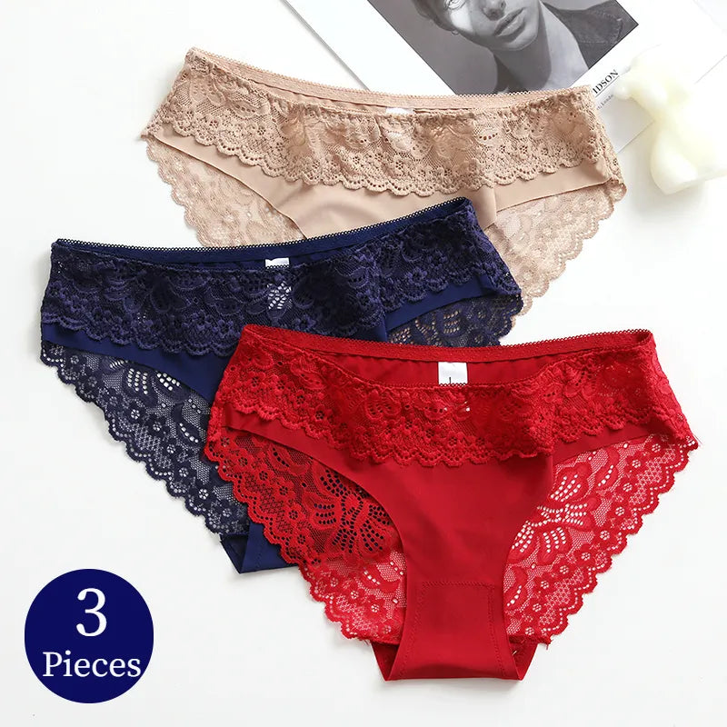 Trowbridge 3PCS/Set Women's Panties Lace