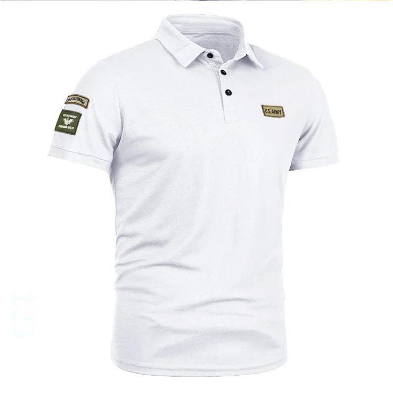 M-5XL Summer New Men's Short Sleeve Polo Shirt