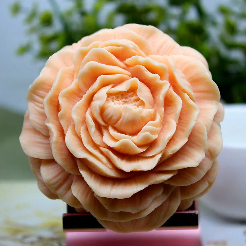 DIY 8-15cm Large Peony candle silicone mold rose cake chocolate silicone mold soap mold Valentine's Day Gift Rose flower mold