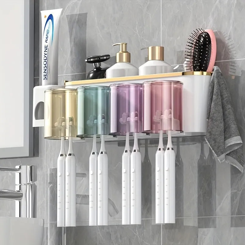 Toothbrush Holder With Squeezer Perforation-