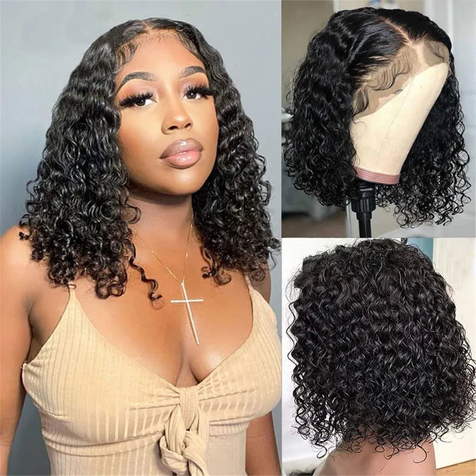 Wave Frontal Wig Transparent 13x4 Lace Front Human