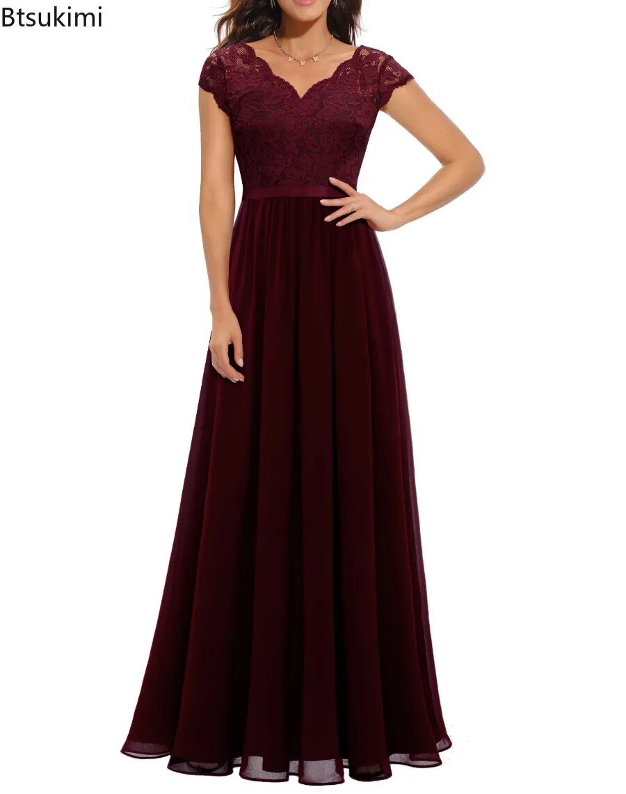 Women's Long Dress Evening Party Wedding Vintage Elegant