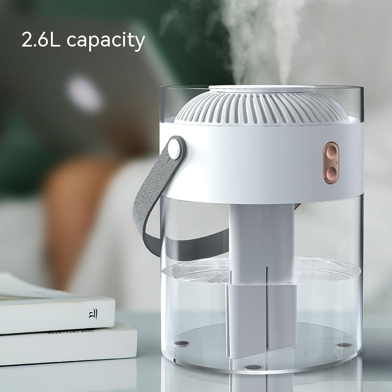 Large Capacity Double Spray Humidifier 26L Ambience Ligh Portable Water Replacement