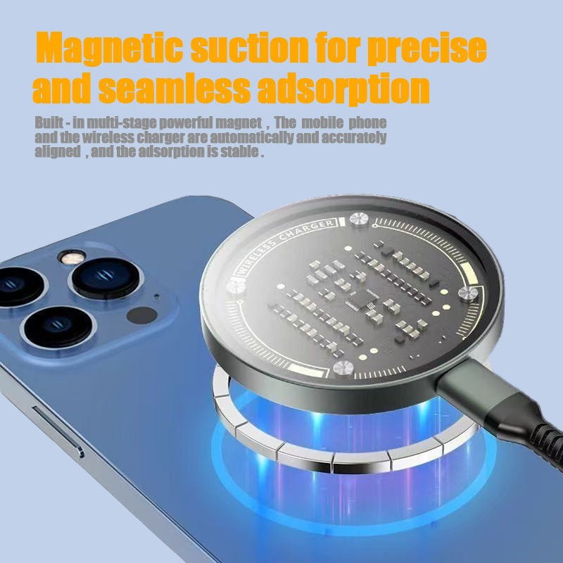 iPhone 17 Pro Max Wireless Charger 15W Magnetic, Compatible with iPhone 12, 13, 14, 15, 16, And 17 Pro, Pro Max Series Models