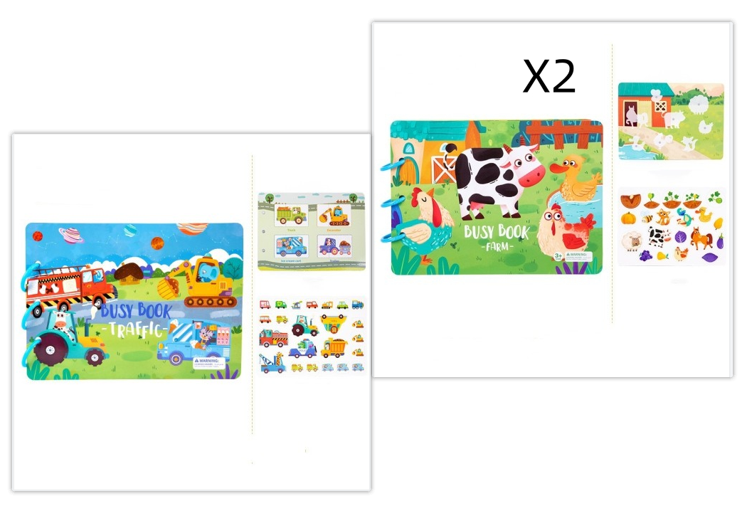 Children's Busy Book Educational Toys Repeated Paste