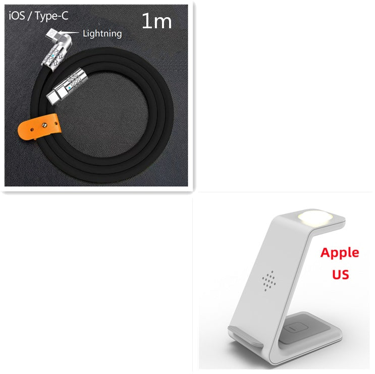3 In 1 Fast Charging Station Wireless Charger Stand Wireless Quick Charge Dock for Phone Holder