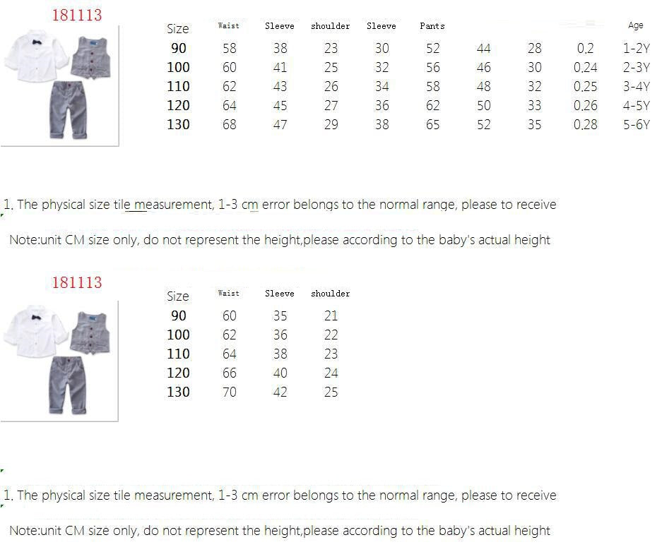 Children's Clothing Spring And Autumn New Boys' Gentleman Three-piece Vest Bow Tie Shirt Trousers