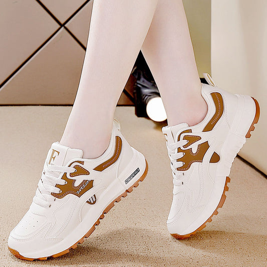 Style Women shoes All-matching with lightweight running Leather