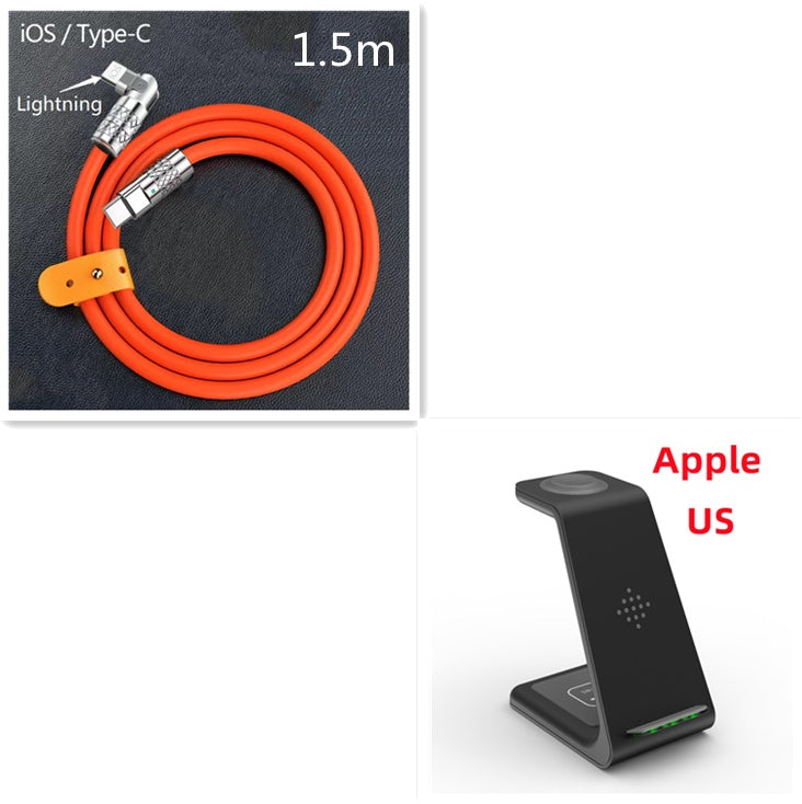 3 In 1 Fast Charging Station Wireless Charger Stand Wireless Quick Charge Dock for Phone Holder